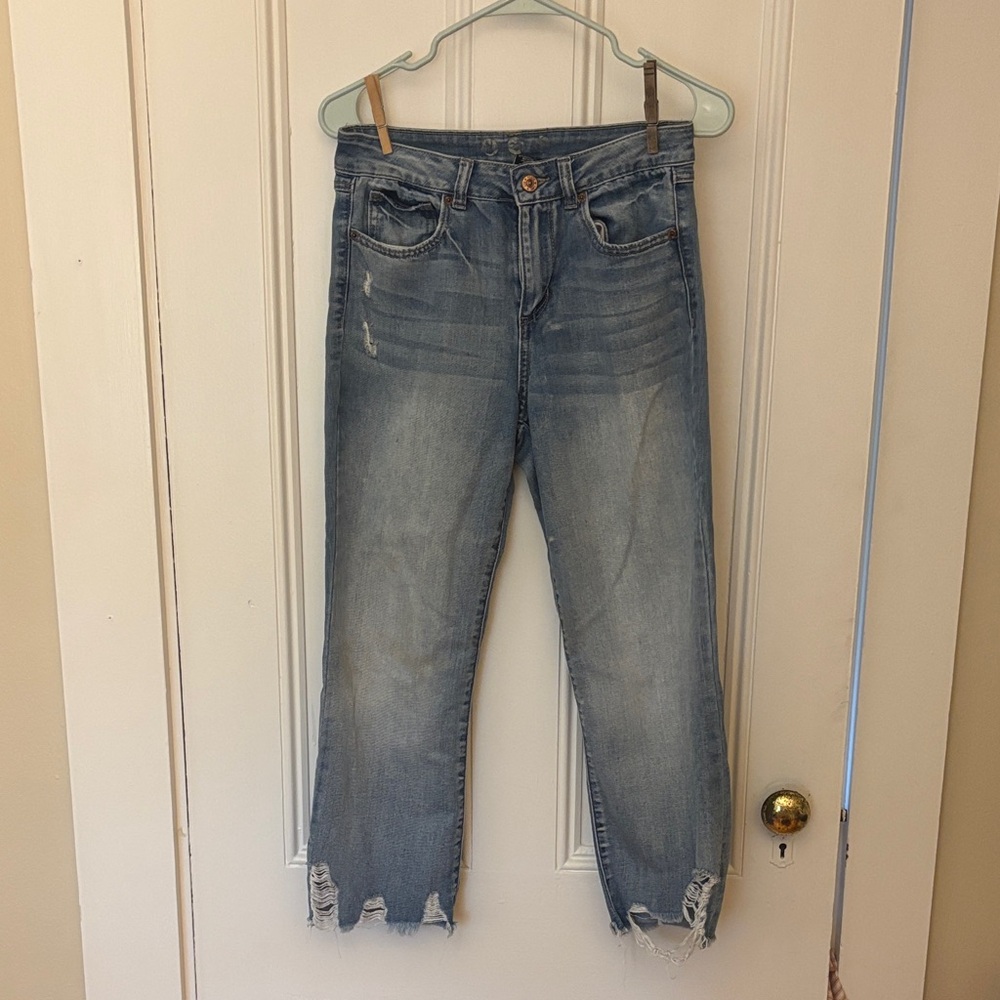 Rewash Light Blue Cropped Jeans